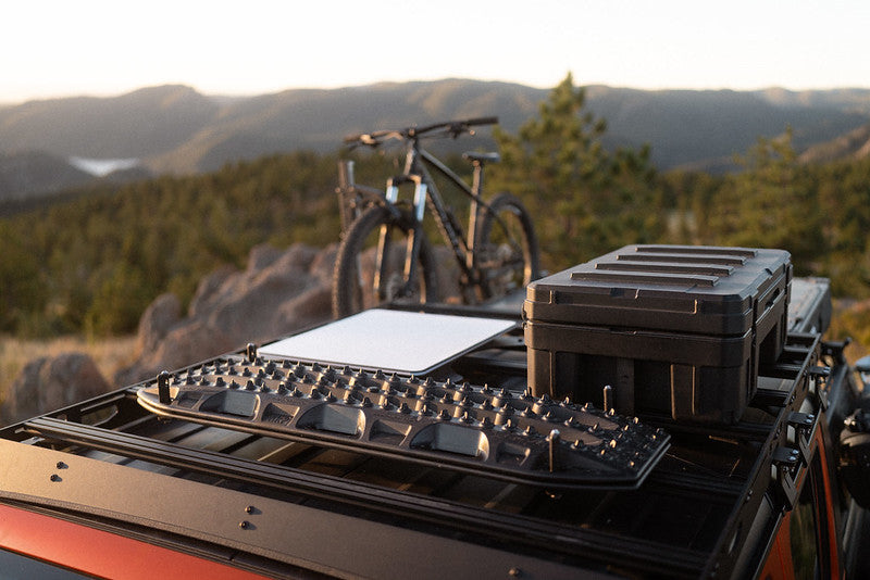 Accessories on a roof rack.