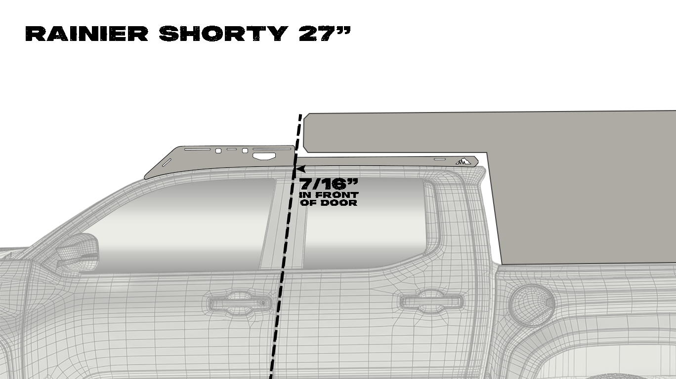 The Rainier Shorty (2024+ Tacoma Camper Roof Rack) - Sherpa Equipment Company