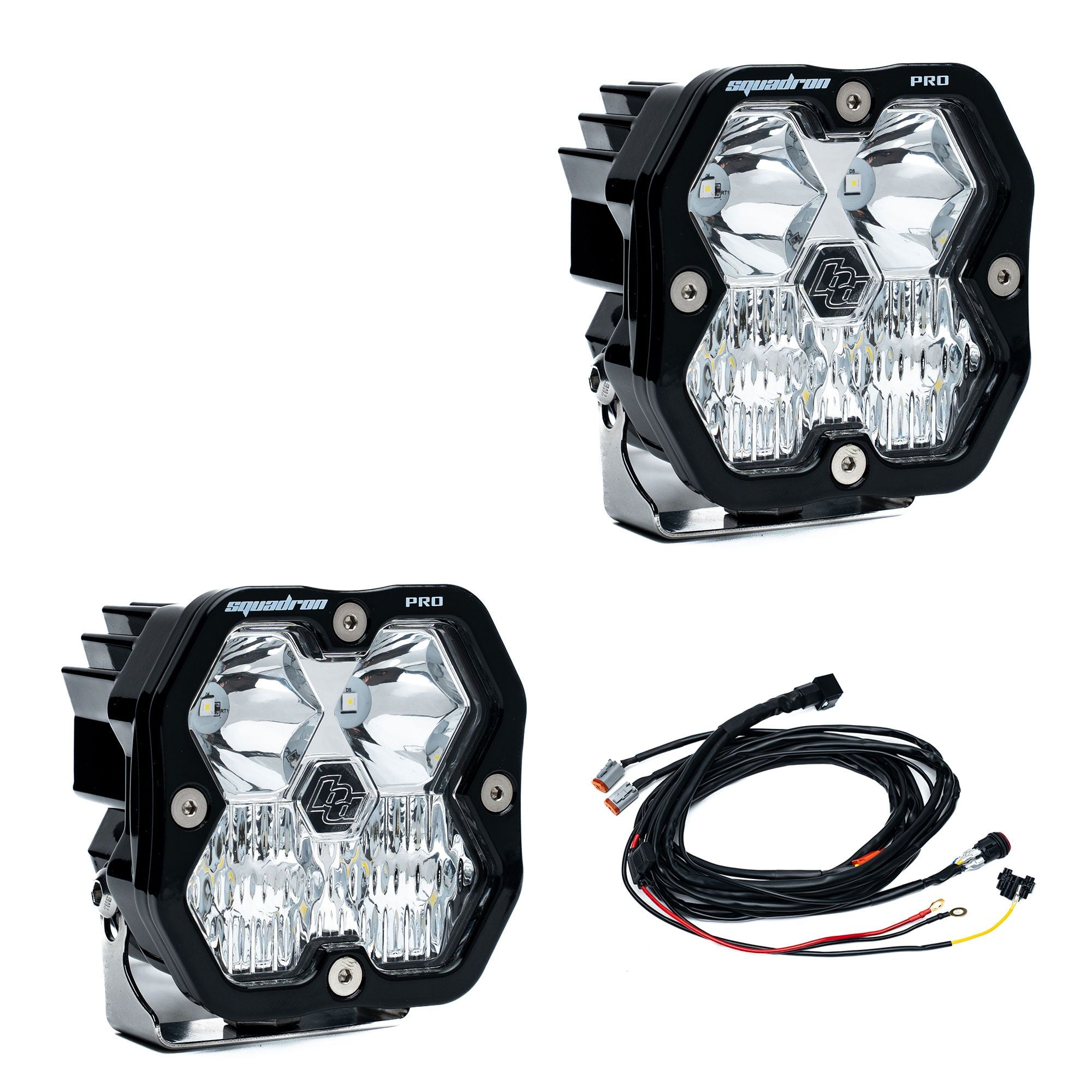 Baja Designs Squadron 2.0 Square LED Pods (Pair w/ Harness) - Sherpa Equipment Company