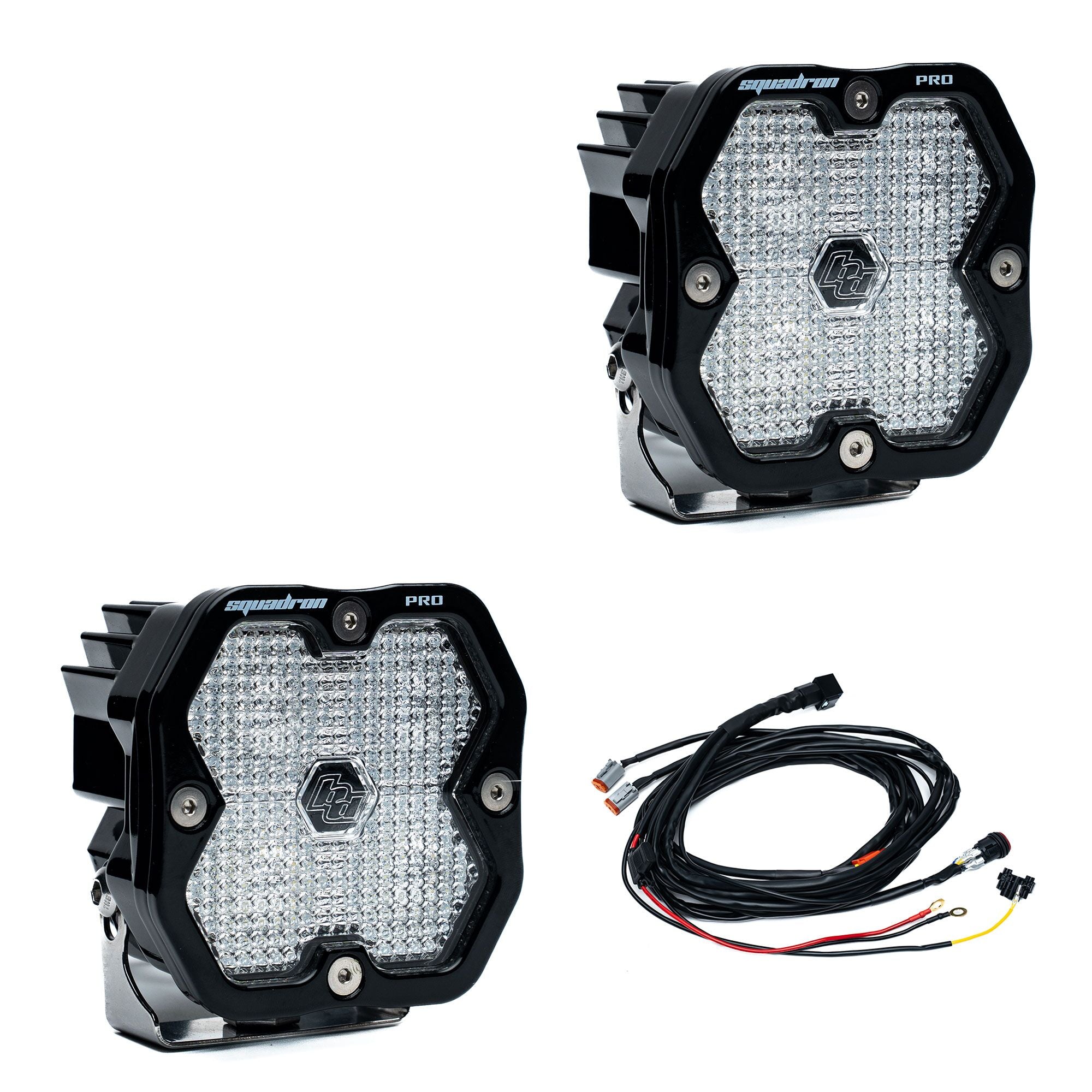 Baja Designs Squadron 2.0 Square LED Pods (Pair w/ Harness) - Sherpa Equipment Company