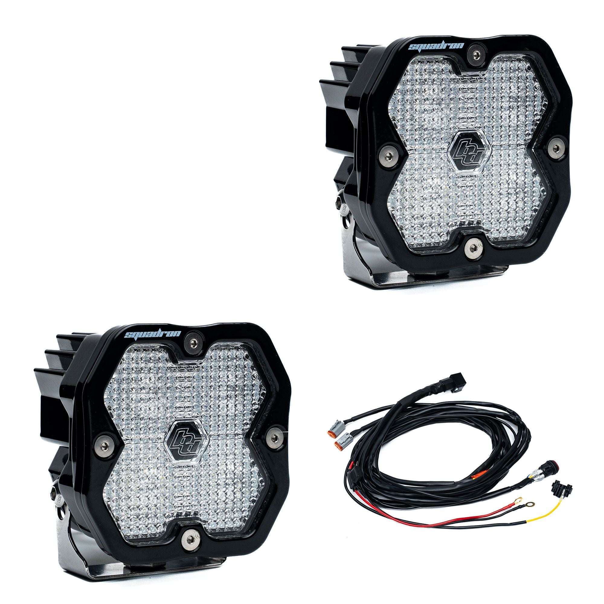 Baja Designs Squadron 2.0 Square LED Pods (Pair w/ Harness) - Sherpa Equipment Company