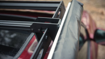 awning mount attached to roof rack